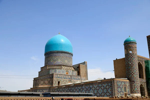 Άποψη Του Τρούλου Του Τζαμιού Tilla Kari Στη Σαμαρκάνδη Ουζμπεκιστάν — Φωτογραφία Αρχείου