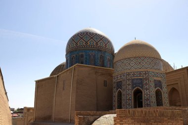 Özbekistan, Semerkant 'taki Shakhi Zinda nekropolü. Yüksek kalite fotoğraf