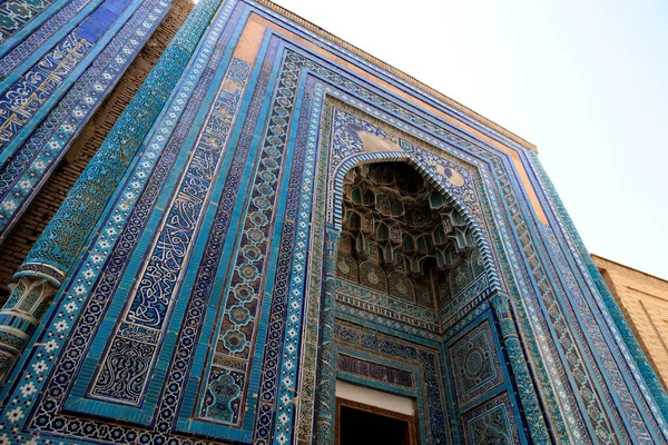 Mausoleum Facade Shakhi Zinda Necropolis Samarkand Uzbekistan High Quality Photo Stock Image
