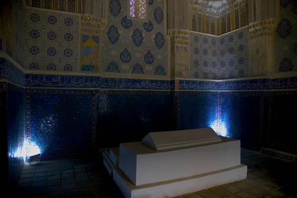 Innendetails Eines Mausoleums Der Shakhi Zinda Nekropole Samarkand Usbekistan Hochwertiges — Stockfoto