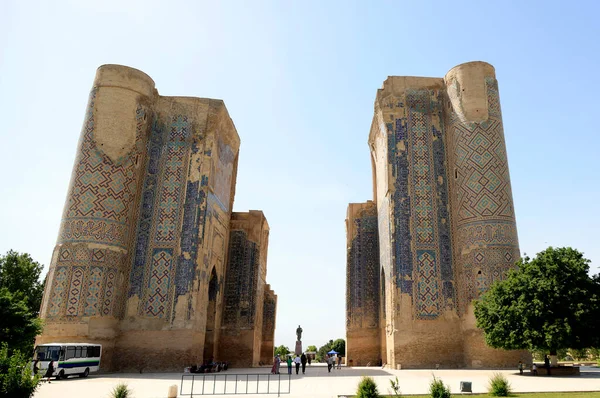 Vista Mausoléu Jahongir Uzbequistão Foto Alta Qualidade — Fotografia de Stock