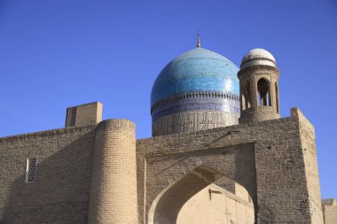 Poi Kalyan kompleksi, cami manzarası, Buhara, Özbekistan. Yüksek kalite fotoğraf