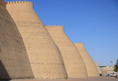 Ark kalesinin duvarları, Buhara, Özbekistan. Yüksek kalite fotoğraf