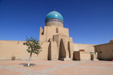 Poi Kalyan kompleksi, cami manzarası, Buhara, Özbekistan. Yüksek kalite fotoğraf
