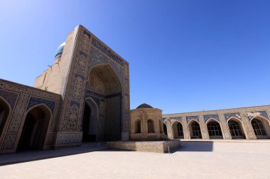 Poi Kalyan kompleksi, cami manzarası, Buhara, Özbekistan. Yüksek kalite fotoğraf