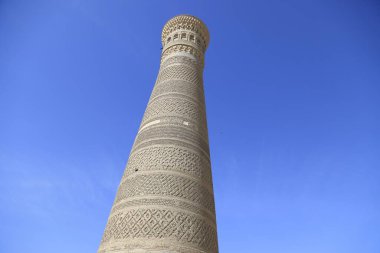Buhara, Özbekistan 'daki Kalyan Minaresi manzarası. Yüksek kalite fotoğraf