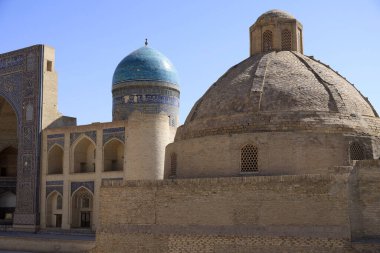 Özbekistan, Buhara 'daki Poi Kalyan Kompleksinin detayları. Yüksek kalite fotoğraf
