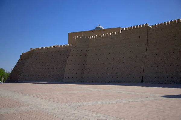 Muralhas Fortaleza Arca Bucara Uzbequistão Foto Alta Qualidade — Fotografia de Stock