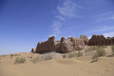 Özbekistan 'daki Janbas Qala Kalesi. Yüksek kalite fotoğraf