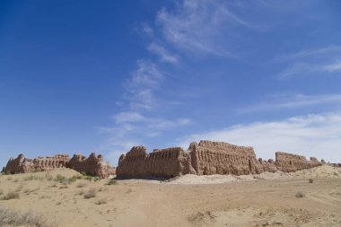 Özbekistan 'daki Janbas Qala Kalesi. Yüksek kalite fotoğraf