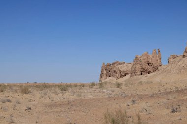 Özbekistan 'daki Kirkkyz Kala Kalesi. Yüksek kalite fotoğraf