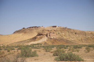 Özbekistan 'daki Ayaz Kala Kalesi 2. Yüksek kalite fotoğraf