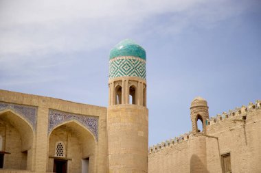 Özbekistan 'ın antik şehri Khiva' ya bir bakış. Yüksek kalite fotoğraf