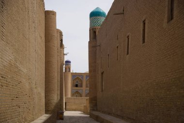 Özbekistan 'ın antik şehri Khiva' ya bir bakış. Yüksek kalite fotoğraf
