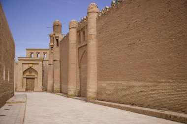 Özbekistan 'ın antik şehri Khiva' ya bir bakış. Yüksek kalite fotoğraf