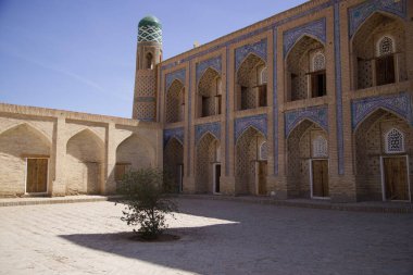 Özbekistan 'ın antik şehri Khiva' ya bir bakış. Yüksek kalite fotoğraf
