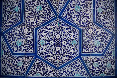 Özbekistan, Khiva 'daki Tosh-Hovli Sarayı' nın detayları. Yüksek kalite fotoğraf