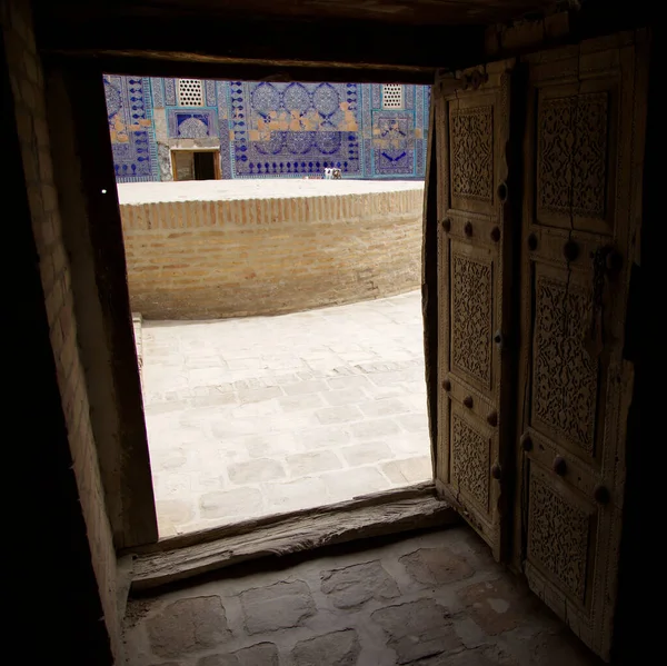 Внутренняя Дверь Дворца Таш Каули Хиве Узбекистан Высокое Качество Фото — стоковое фото