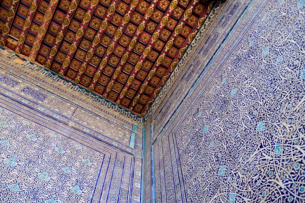 Εσωτερική Διακόσμηση Της Ακρόπολης Kuhna Ark Στο Κίβα Του Ουζμπεκιστάν — Φωτογραφία Αρχείου