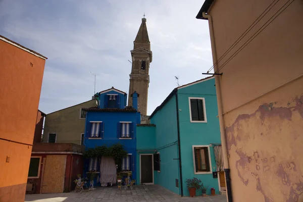 stock image The characteristic houses of the island of Burano, Italy. High quality photo