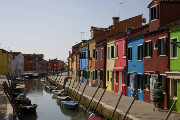 stock image The characteristic houses of the island of Burano, Italy. High quality photo