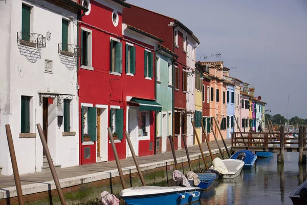 Karakteristieke Huizen Van Het Eiland Burano Italië Hoge Kwaliteit Foto — Stockfoto