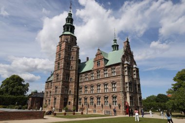Kopenhag 'daki Rosenborg Kalesi. Yüksek kalite fotoğraf