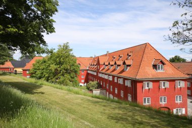 Kopenhag 'daki Kastellet kalesinin barakaları. Yüksek kalite fotoğraf