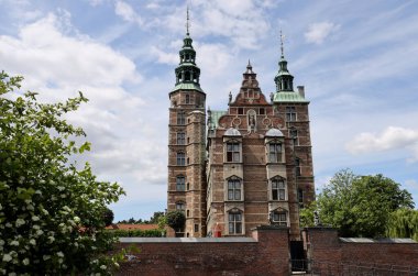 Kopenhag 'daki Rosenborg Kalesi. Yüksek kalite fotoğraf
