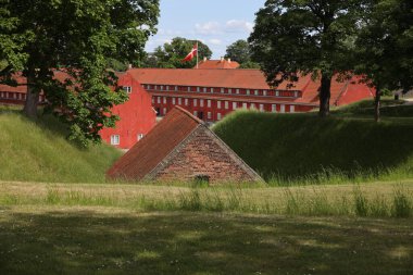 Kopenhag 'daki Kastellet kalesinin barakaları. Yüksek kalite fotoğraf