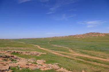 Baga Gazriin Chuluu kaya oluşumları, Moğolistan. Yüksek kalite fotoğraf