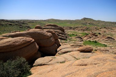 Baga Gazriin Chuluu kaya oluşumları, Moğolistan. Yüksek kalite fotoğraf