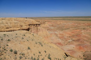 Gobi Çölü, Moğolistan 'daki Tsagaan Suvarga kaya oluşumları. Yüksek kalite fotoğraf