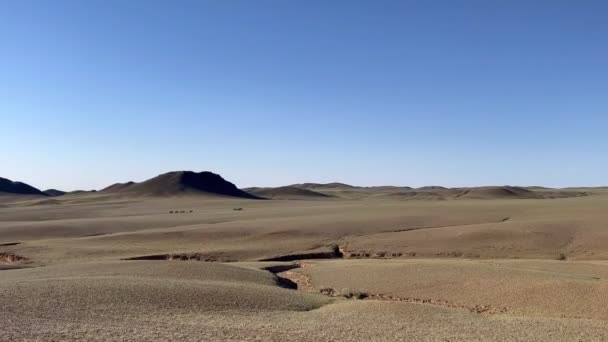 Vedere Panoramică Deșertului Gobi Mongolia Înregistrare Înaltă Calitate — Videoclip de stoc