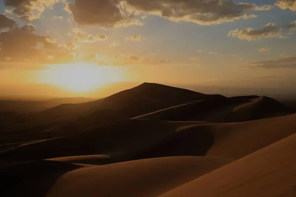 Khongoryn Els Dünen Bei Sonnenuntergang Wüste Gobi Hochwertiges Foto — Stockfoto