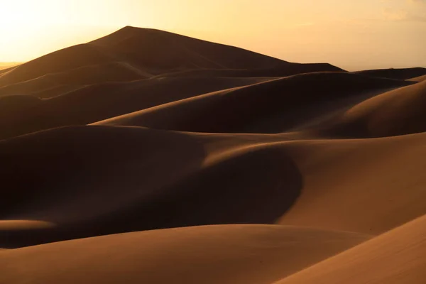 Dunas Khongoryn Els Pôr Sol Deserto Gobi Foto Alta Qualidade — Fotografia de Stock