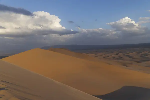 Dunas Khongoryn Els Pôr Sol Deserto Gobi Foto Alta Qualidade — Fotografia de Stock