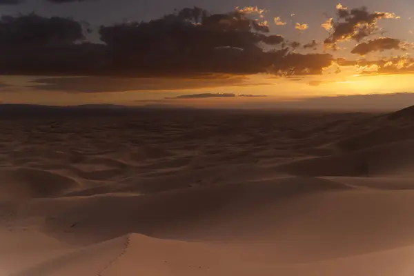 Хонгоринские Дюны Закате Пустыня Гоби Высокое Качество Фото — стоковое фото