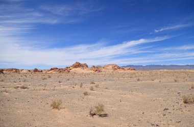 Nemegt Kanyonu, Umnugobi, Moğolistan 'daki kaya oluşumları. Yüksek kalite fotoğraf