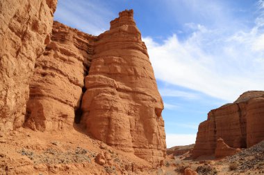 Nemegt Kanyonu, Umnugobi, Moğolistan 'daki kaya oluşumları. Yüksek kalite fotoğraf