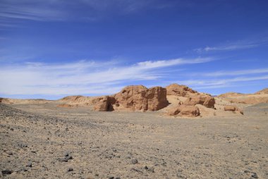 Nemegt Kanyonu, Umnugobi, Moğolistan 'daki kaya oluşumları. Yüksek kalite fotoğraf