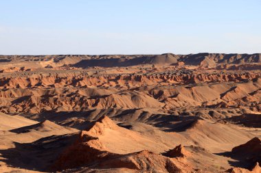 Khermen Tsav Kanyonu, Batı Gobi, Moğolistan 'daki en güzel yerlerden biri. Yüksek kalite fotoğraf