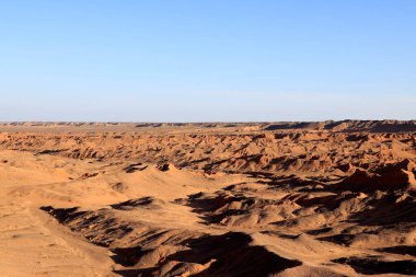 Khermen Tsav Kanyonu, Batı Gobi, Moğolistan 'daki en güzel yerlerden biri. Yüksek kalite fotoğraf