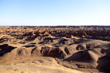 Khermen Tsav Kanyonu, Batı Gobi, Moğolistan 'daki en güzel yerlerden biri. Yüksek kalite fotoğraf