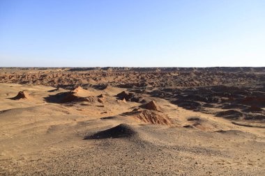 Khermen Tsav Kanyonu, Batı Gobi, Moğolistan 'daki en güzel yerlerden biri. Yüksek kalite fotoğraf