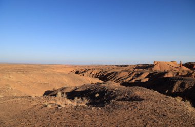 Khermen Tsav Kanyonu, Batı Gobi, Moğolistan 'daki en güzel yerlerden biri. Yüksek kalite fotoğraf