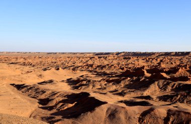 Khermen Tsav Kanyonu, Batı Gobi, Moğolistan 'daki en güzel yerlerden biri. Yüksek kalite fotoğraf