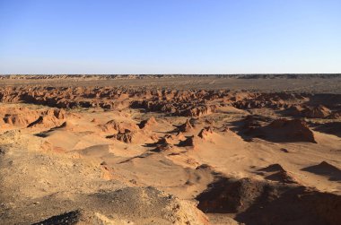 Khermen Tsav Kanyonu, Batı Gobi, Moğolistan 'daki en güzel yerlerden biri. Yüksek kalite fotoğraf