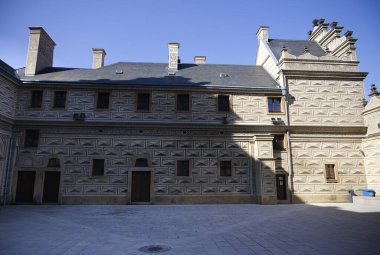 Prag 'daki Schwarzenberg Sarayı manzarası. Yüksek kalite fotoğraf