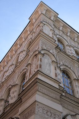 Prag şehrinin karakteristik binası. Yüksek kalite fotoğraf